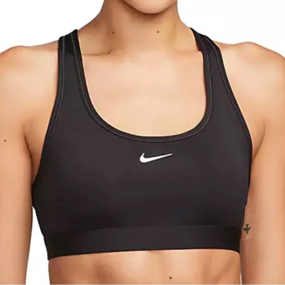 Nike Women's Black Swoosh Sports Bra - Picture 8 of 8